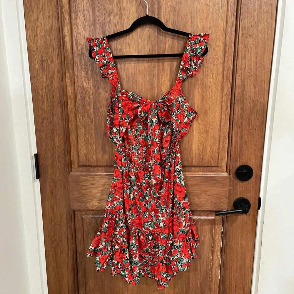 Floral Ruffle Mini Dress - Picture 3 of 3